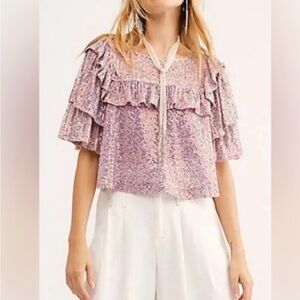 Free People Dance Floor sequin top